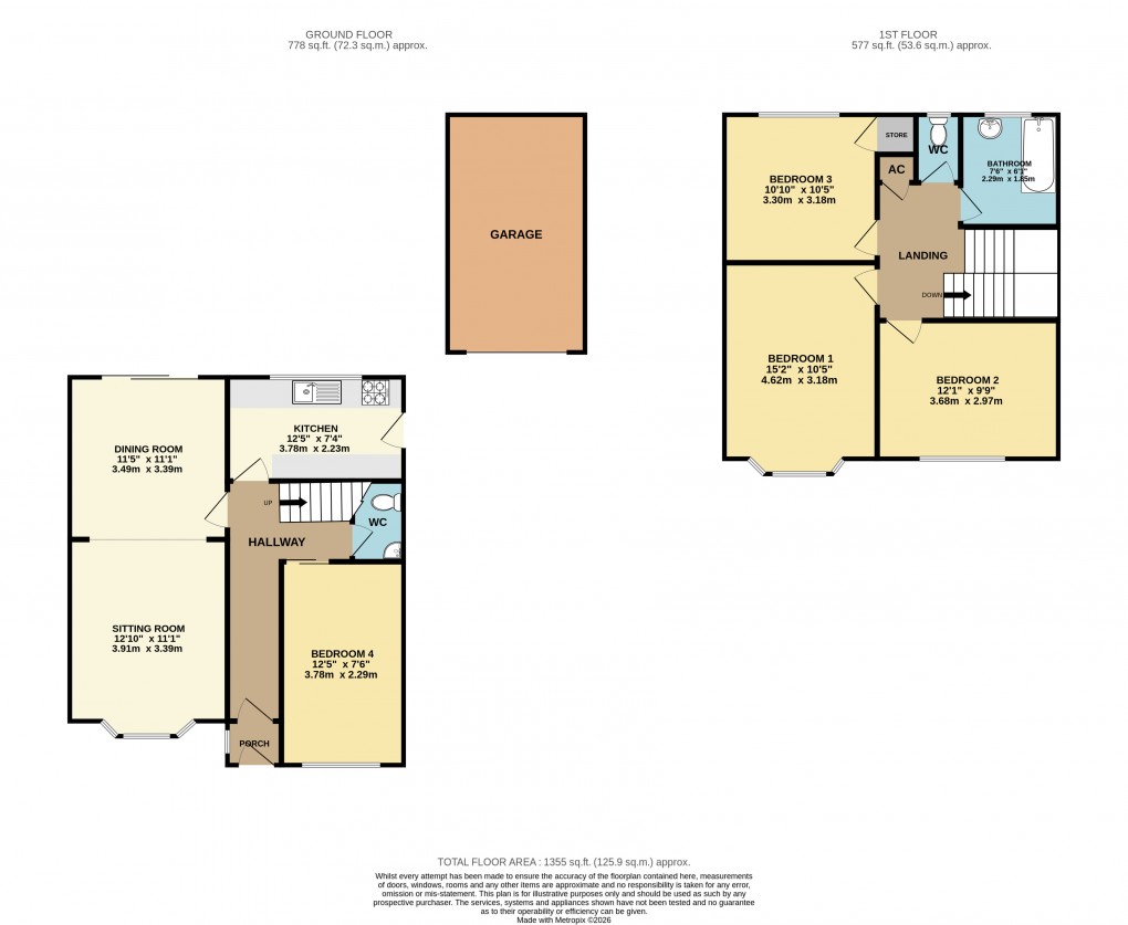 Floorplan for Luton, Bedfordshire