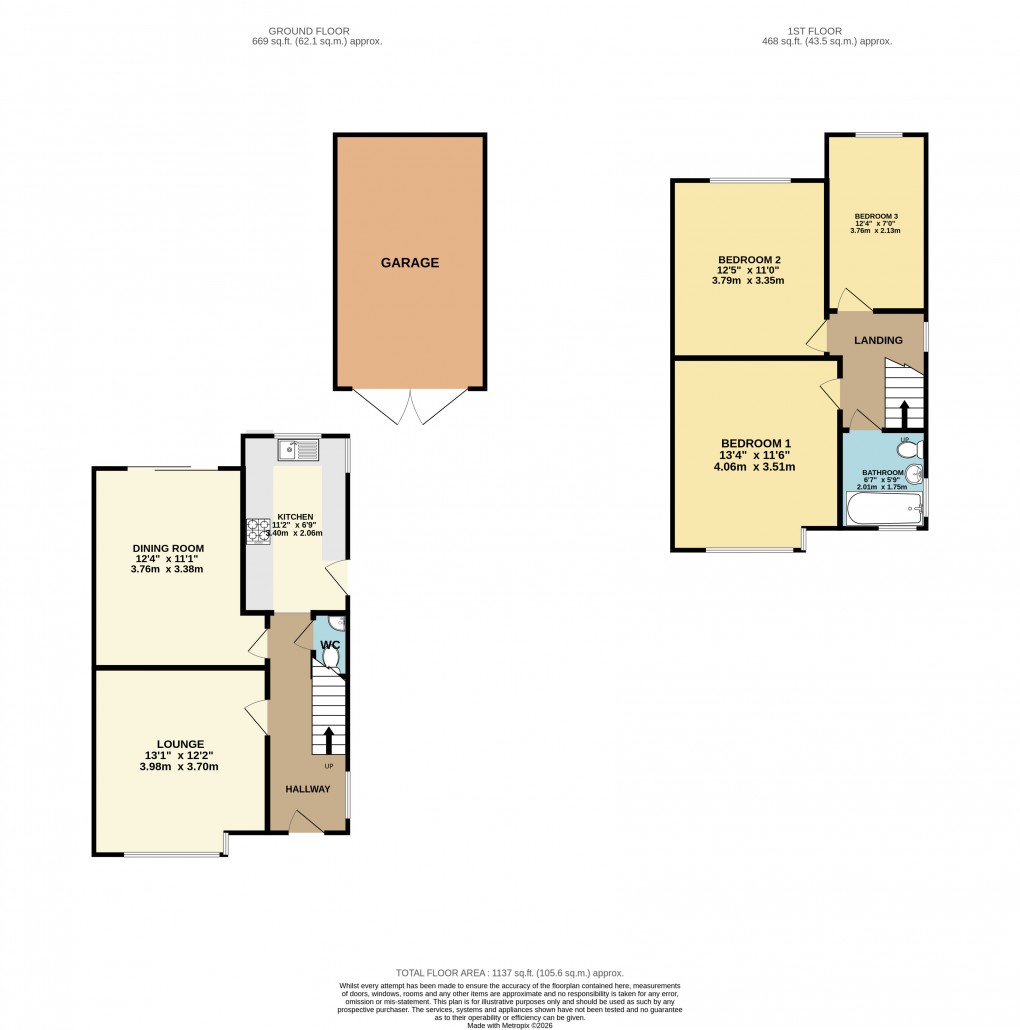 Floorplan for Luton, Bedfordshire