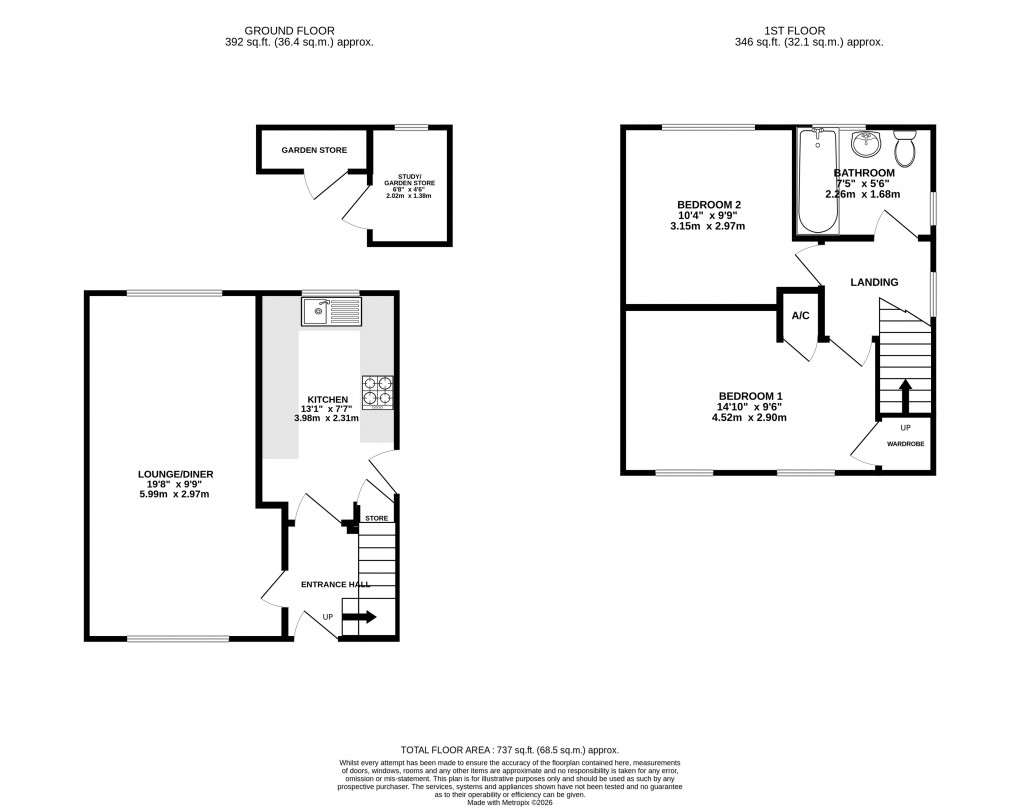 Floorplan for Luton, Bedfordshire
