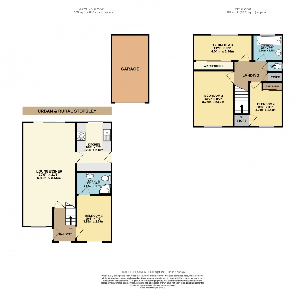 Floorplan for Luton, Bedfordshire