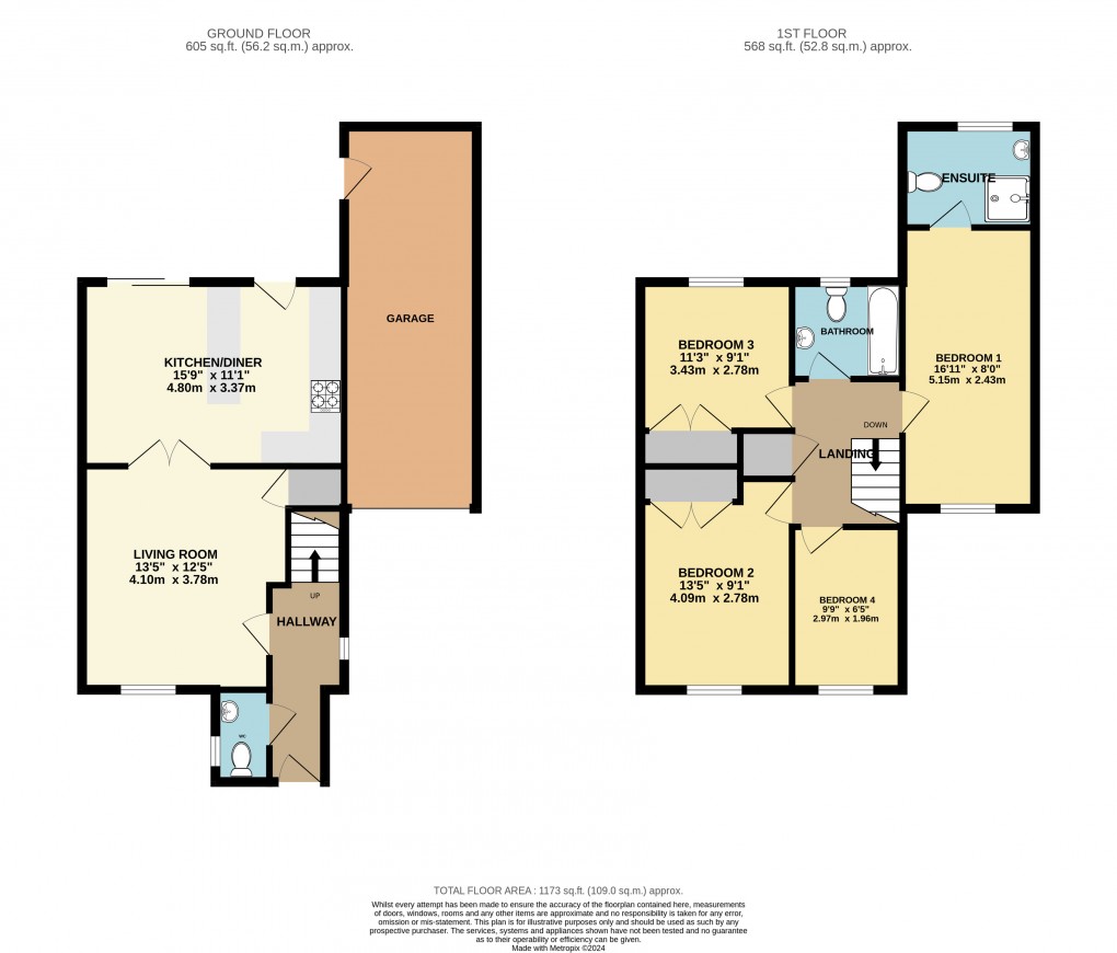 Floorplan for Toddington, Bedfordshire