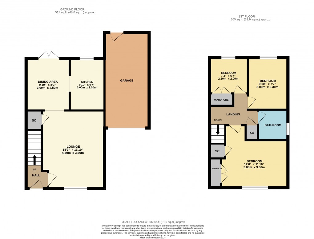 Floorplan for Toddington, Bedfordshire