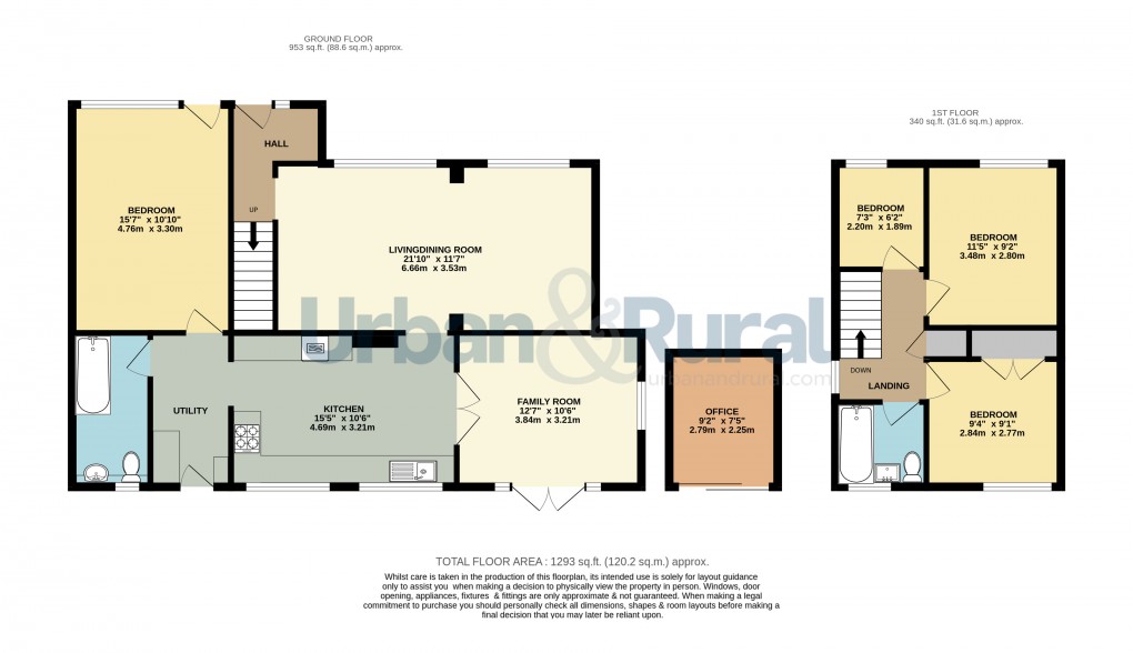 Floorplan for Ampthill, Bedfordshire