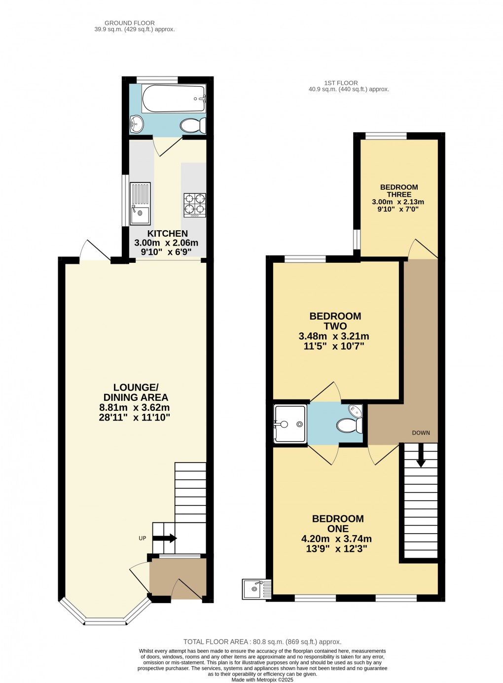 Floorplan for Dunstable, Bedfordshire