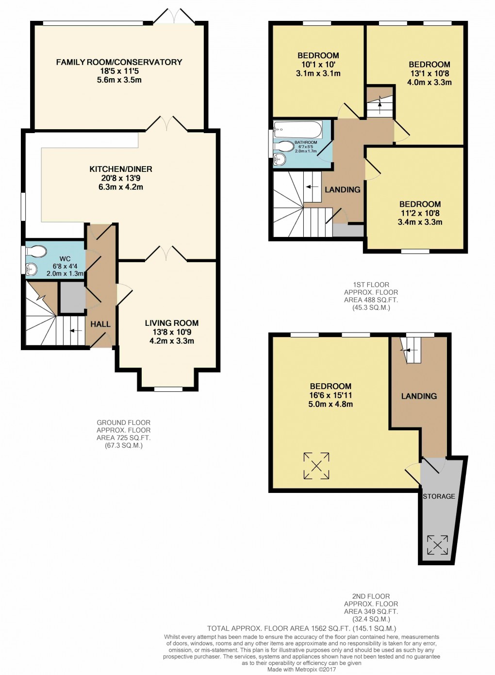 Floorplan for Ampthill, Bedfordshire