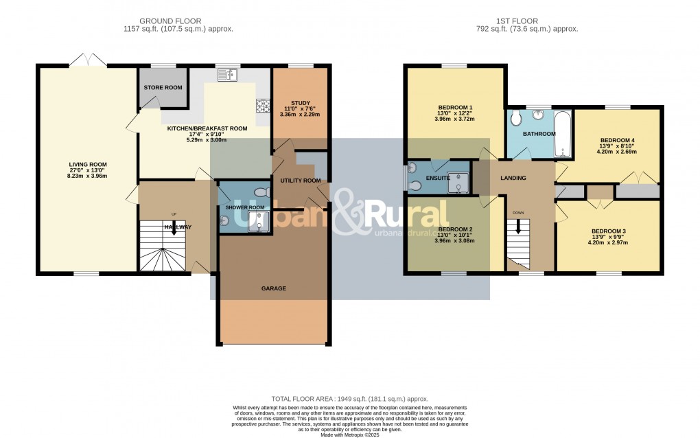 Floorplan for Toddington, Bedfordshire
