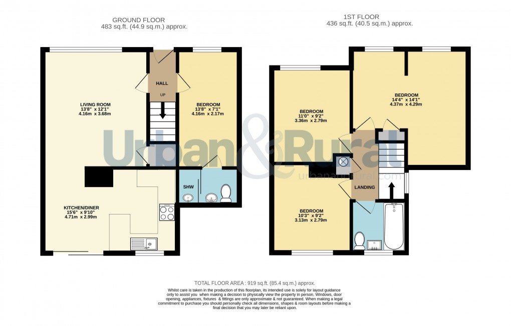 Floorplan for Toddington, Bedfordshire