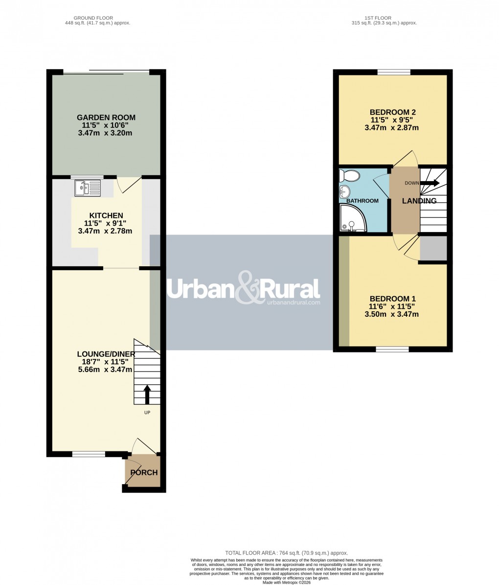 Floorplan for Flitwick, Bedfordshire