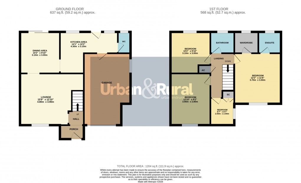 Floorplan for Toddington, Bedfordshire