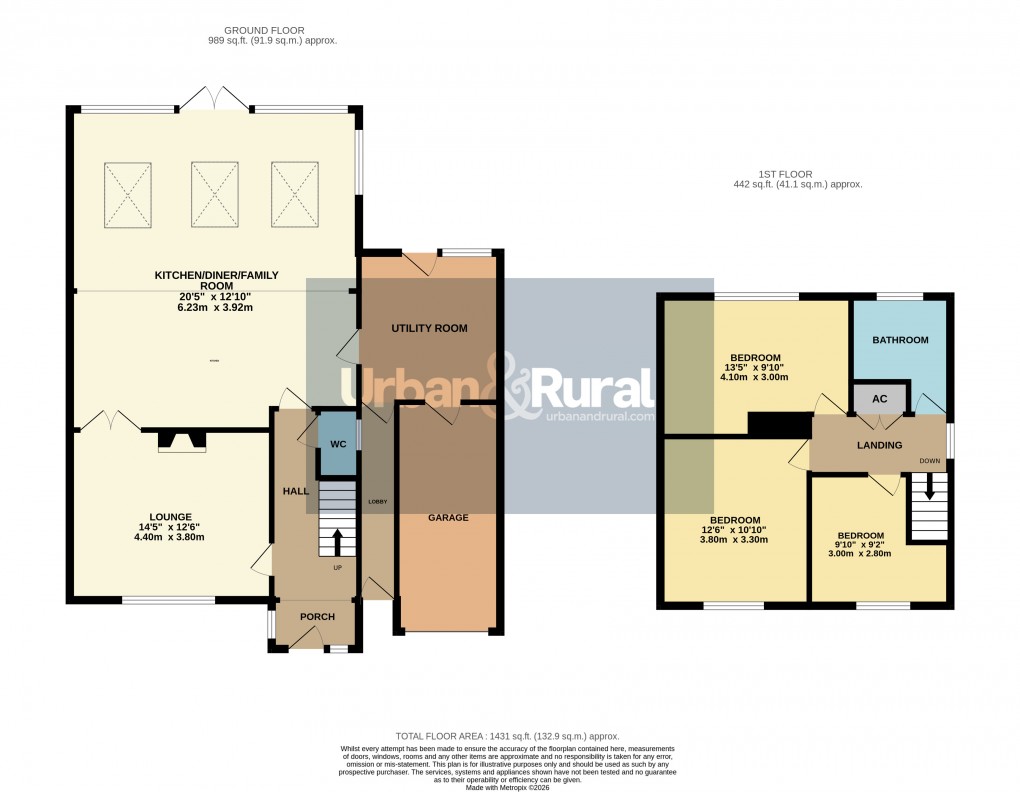 Floorplan for Toddington, Bedfordshire